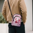 thumbnail image 3 of Xixirimido Axolotl Strawberry Cherry Blossom Pattern Small Sling Bag for Women Crossbody Bags Fanny Pack Chest Bag for Travel Pink, 3 of 7
