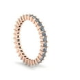 thumbnail image 3 of Natural 1.25Ct Princess Cut Diamond Shared Prong Women's Anniversary Wedding Eternity Band Ring Solid 18k Rose Gold F VS2, 3 of 3