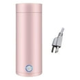 thumbnail image 3 of Taza de agua eléctrica de 400 ml, botella de caldera de agua caliente, adaptador de EE. UU., Mini termo de viaje con aislamiento al vacío, para té, Rosado perfecl Hervidor eléctrico, 3 of 8
