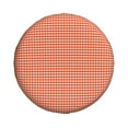 thumbnail image 2 of Easygdp Orange Gingham Wheel Sun Guard, Spare Tire Cover,Universal Trailer Suv Truck Camper Travel,Easy To Install And Remove -17 Inch, 2 of 9