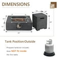 thumbnail image 2 of VENTOPYR 35''Outdoor Square Propane Fire Pit Table with Tank and Wind Guard, 2 of 7