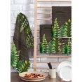 thumbnail image 2 of Spring Leaves Kitchen Dish Towels for Drying Dishes Set of 2, Pastoral Garden Botanical Brown Wooden Waffle Weave Microfiber Hand Tea Bathroom Towels Quick Dry & Absorbent Towel 15.7x23.6, 2 of 7