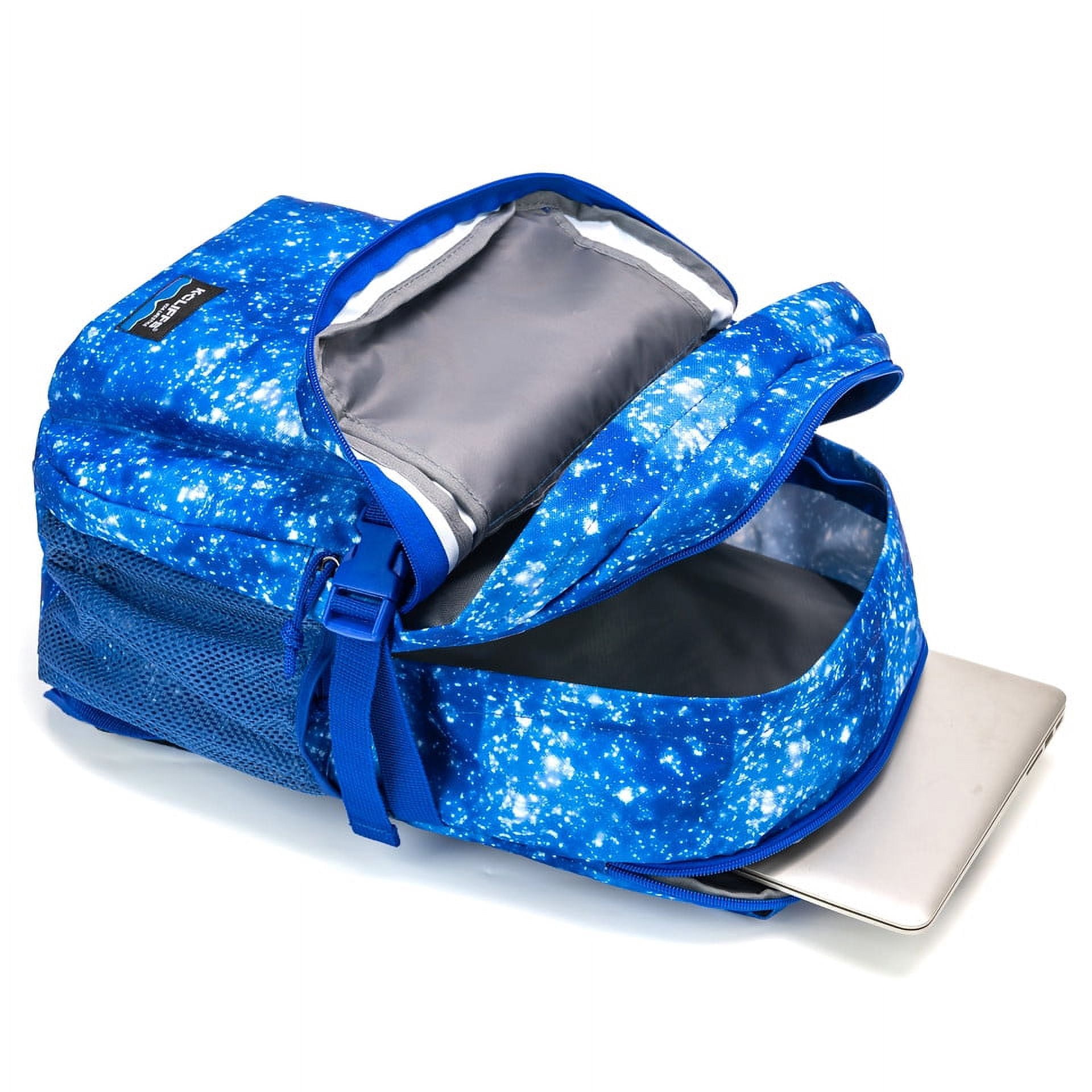 K-Cliffs Multi-Compartment School Backpack w/ Laptop Sleeve, Bottle Holder, and Padded Straps, Unisex, Teen-Adult, Color; Navy