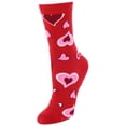 thumbnail image 6 of CTM  Valentine's Day Adorable Crew Socks (3 Pair Pack) (Women), 6 of 7
