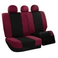 thumbnail image 1 of FH Group Light & Breezy Flat Cloth Car Seat Cover Set For Car Truck SUV Van Burgundy - Rear, 1 of 5