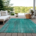 thumbnail image 6 of Addison Rugs Chantille Indoor/Outdoor Transitional Striped Teal Washable Rectangle Rug, 8' x 10', 6 of 6