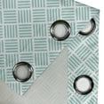 thumbnail image 5 of Ambesonne Aqua Grommet Curtain, Diagonal Parallel Lines, 50" x 54", Mint Green White, 5 of 6