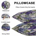 thumbnail image 5 of Throw Pillow Covers 18x18 Inch Set of 2, Spring Flowers Waterproof Outdoor Pillow Covers, Purple Hydrangea Orchid Floral Country Beige Decorative Cushion Pillowcases for Couch, Sofa, Bed, Patio, 5 of 9