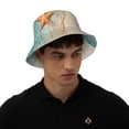 thumbnail image 4 of Xecao Starfish On The Sand Beach Print Men and Women Night Reflective Hat Runner Cap Visor Bucket Hat Boonie Cap, 4 of 6