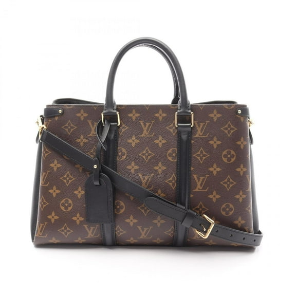Pre-Owned Louis Vuitton Soufflot NV MM Monogram Noir Handbag Coated Canvas Leather... (Good)