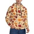 thumbnail image 2 of Naloa Autumn Leaves 2 Men's Casual Hooded Collar Drawstring Hoodies Pullover Sweatshirts Casual Long Sleeve Shirts-3X-Large, 2 of 7