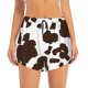 thumbnail image 2 of Balery Brown Cow Pantalones cortos deportivos para mujer con forro y dos bolsillos, elásticos, para entrenamiento, gimnasio, yoga-Large, 2 of 7