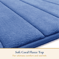 thumbnail image 3 of ComfiTime 2-Piece Memory Foam Bathroom Rug Set, Non-Slip Bath Mats for Bathroom Floor, Soft & Ultra Absorbent Shower Rug, Quick Dry Machine-Washable Bathmats, 17 x 24 & 20 x 24, Navy Blue, 3 of 9