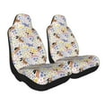 thumbnail image 2 of Pofeuu Floral Puppy Print Automotive Car Seat Covers Flat Cloth Full Set Seat Covers,Car Seat Covers front seats for Cars Trucks and SUVs-1, 2 of 9