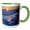 Green/White, variant on 3drose, Sunset at the Shore of Frozen Disko Bay, West Greenland, Denmark,, 11oz Two-tone Red Mug