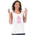 thumbnail image 3 of Keep Calm And Think Pink Support Tank Top Tee Shirt Women Brisco Brands L, 3 of 6