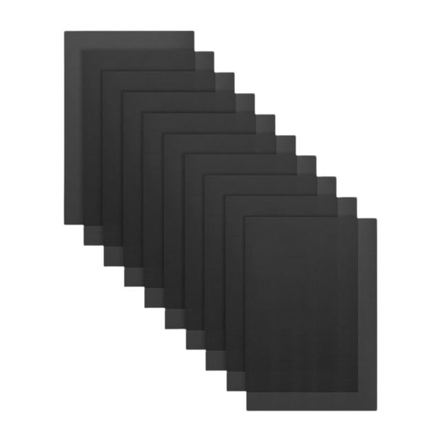 Paquete de 10 mallas para ojos para máscara Therian, malla para ojos de PVC imprimible, para disfraces, trajes de piel, cosplay, manualidades, carnava Negro