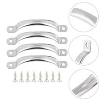Mobutofu 20Pcs Furniture Drawer Knobs Silver Round Tube Modern Style Kitchen Cabinet Handles 9.5X2.5in