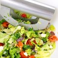 thumbnail image 3 of Picadora de ensalada de acero inoxidable de doble hoja con herramienta de cocina con mango antideslizante, 3 of 7