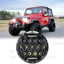 7"Round 105W Led Hi/Lo Halo DRL Turn Signal Headlight for Jeep Wrangler JK TJ LJ