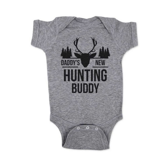 Daddy's New Hunting Buddy - wallsparks cute & funny Brand - baby one piece bodysuit - Great baby shower gift!