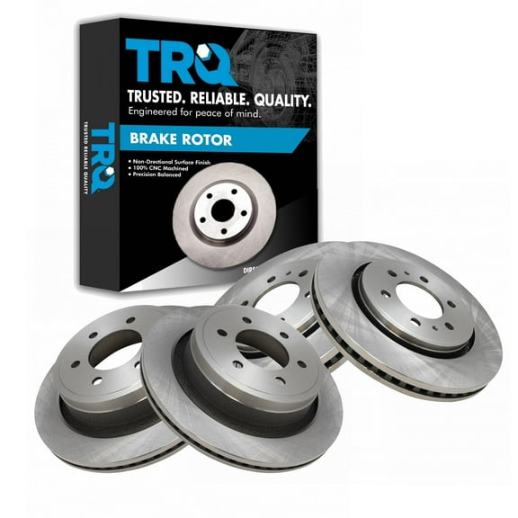 TRQ Front & Rear Brake Rotors Set Vented Fits Select 2012-2020 Ford F-150