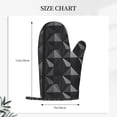 thumbnail image 2 of A Pair Of Heat Insulation And Anti-Perm Gloves 7×11in Thick Anti-Perm Palm With Silicone Piece Lanyard Design Is Easy To Hang Dark Gray Geometric Patterns_1 (2), 2 of 8