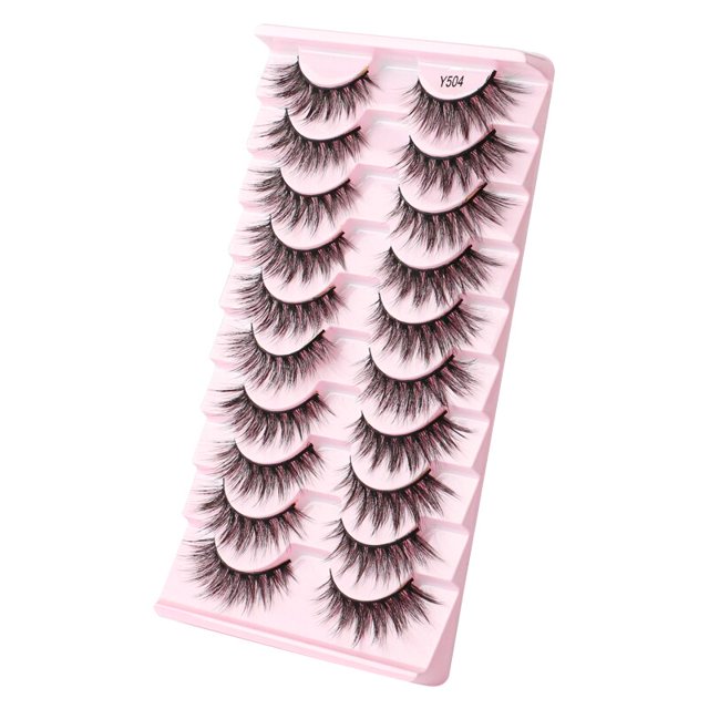 3/10 pares de pestañas de visón 3D, tira rusa, pestañas postizas dramáticas, maquillaje de imitación, venta al por mayor, extensión de pestañas postizas, maquillaje hola suerte unisex