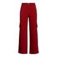 thumbnail image 5 of Free Assembly Women's and Women's Plus Wide Leg Knit Cargo Pants, 30” Inseam, Sizes XS-4X, 5 of 5