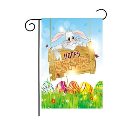 Liuanngg Flags_ Banners & Accessories Easter Garden Banner Ornaments Spring Outdoor Decoration Banners Easter Bunny Decoration Banners Gardening Decoration Banners