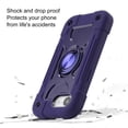 thumbnail image 6 of Case for Apple iPhone 17 Pro Max 6.9 Inch with Double ring Stand 360° rotating bracket PC+silicone, Heavy-Duty Military Grade Shockproof Phone Cover,Dark blue,For iPhone 17 Pro Max, 6 of 6