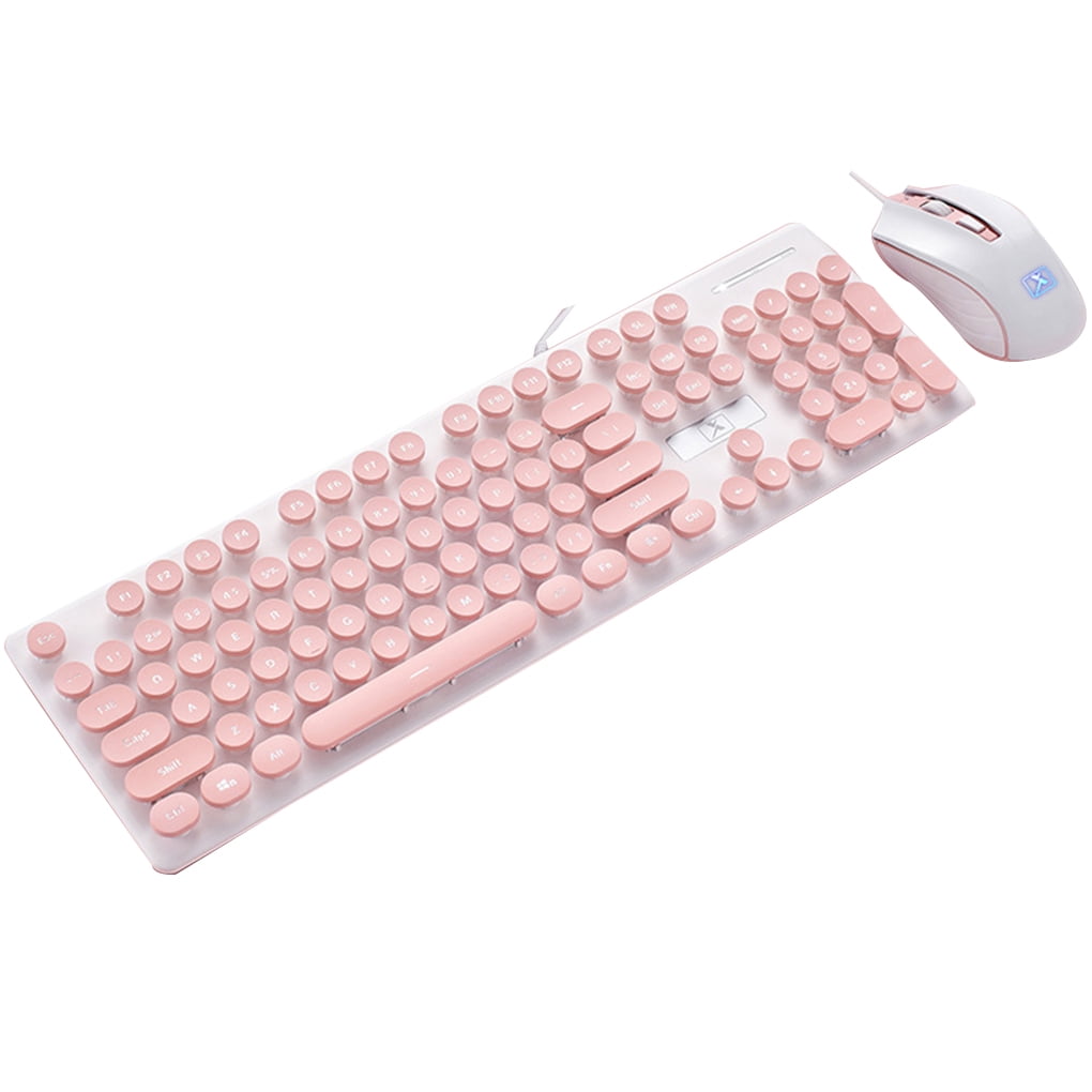 Gaming AK325 Girls Mechanical Backlit Gaming Keyboard Color : Pink Black
