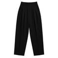 thumbnail image 4 of SeekIslam Women's Solid Color Business Pants Casual Wide Leg High Waist Casual Pants | Lightweight and Breathable, Wide Elastic Belt, 4 of 5