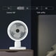 thumbnail image 5 of Mini ventilador de escritorio con luz LED, recargable por USB, tres velocidades ajustables para uso en el hogar y la oficina, ventilador de circulación portátil con batería de 1800 mAh para refrigera, 5 of 6