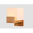 thumbnail image 3 of E27 Modern Minimalist Japanese Style Solid Wood Wall Lamp Study Living Room Staircase Wall-Mounted Wall Lamp Bedroom Bedside Lamps, 3 of 7