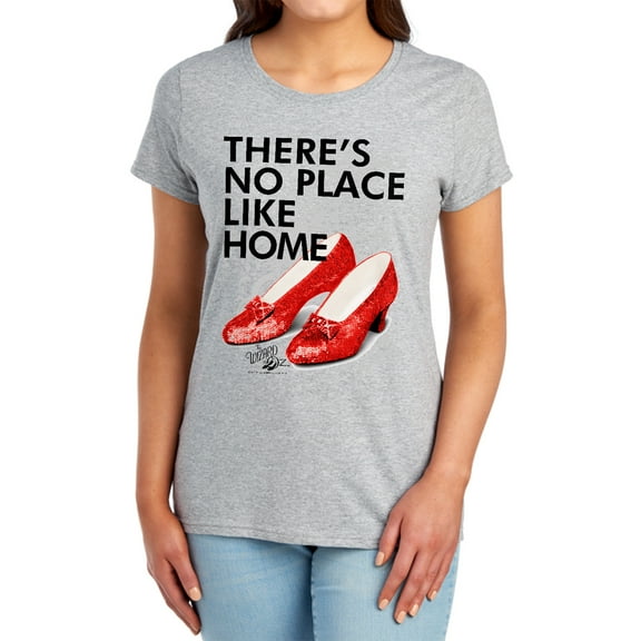 Wizard of Oz No Place Like Home Women's T Shirt, Athletic Heather, Small