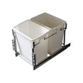thumbnail image 2 of Silverline Double 16 Quart Pull-Out Waste Bin with Soft Close Side-Mount Slides, Pull Out Trash Can for Under Kitchen Cabinets, Fits 15" Base Cabinets, 32 Quart / 30 Liter Capacity, 2 of 5