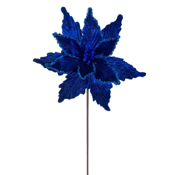 21.5" Blue Poinsettia 12" Flower 6/Bag