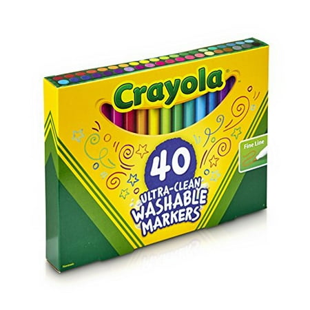 Crayola Ultra-Clean Fine Line Markers, Washable, 40 Count | Walmart Canada