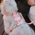 thumbnail image 3 of Cute Cartoon Bear Cat Vest Harness Adjustable Soft Vest Traction Rope for Outdoor Activities, 3 of 8