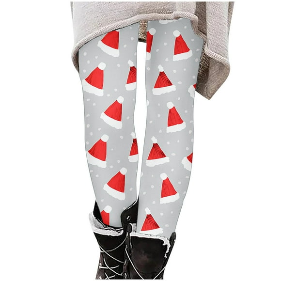 COM1950s Christmas Tights for Girls, High Waist Pants, Christmas High Waist Printed Soft Stretchy Tights Pants, Christmas Pants Pajamas, Christmas Pants for Girls