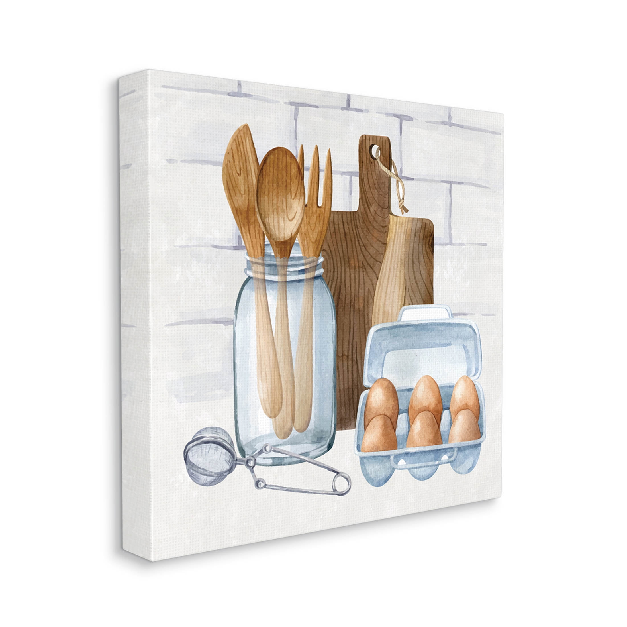 Stupell Industries Country Kitchen Utensils Graphic Art Gallery Wrapped Canvas Print Wall Art, Design by ND Art