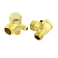 thumbnail image 1 of Conector de válvula de retención macho de bronce de 3 puertos para compresor de aire 2 piezas, 1 of 1