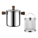 thumbnail image 2 of Olla para freír profunda con doble asa, mini freidora de aceite profunda, olla para sopa, utensilios de cocina de acero inoxidable, olla para freír L, 2 of 8