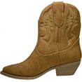 thumbnail image 3 of Chariot & Co -Susan- Womens Cowboy Cowgirl Western Ankle Booties Pointed Toe Boots (Tan NBPU, 7), 3 of 7