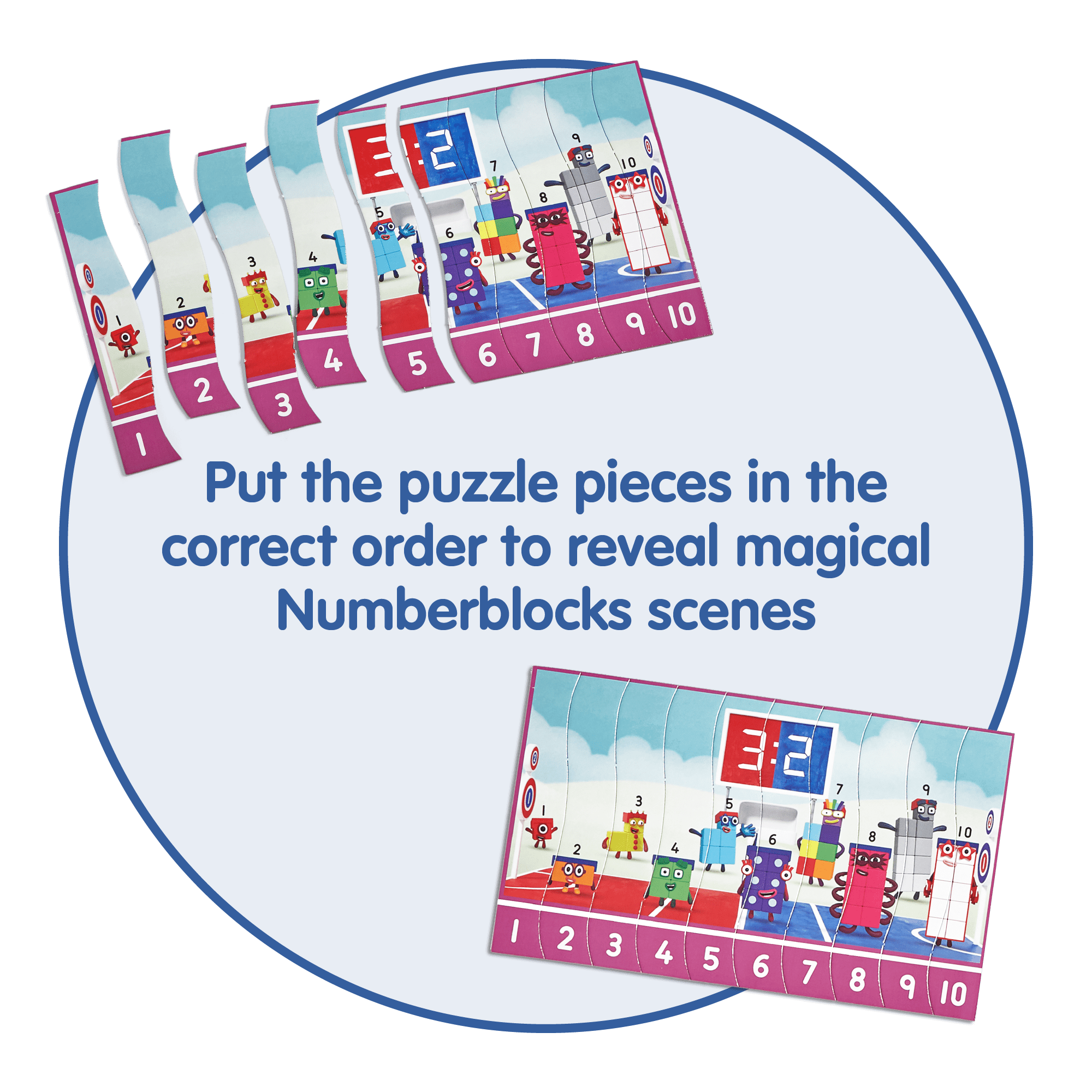 hand2mind Numberblocks® Sequencing Puzzle Set, Sequencing Number Puzzles, Math Puzzles