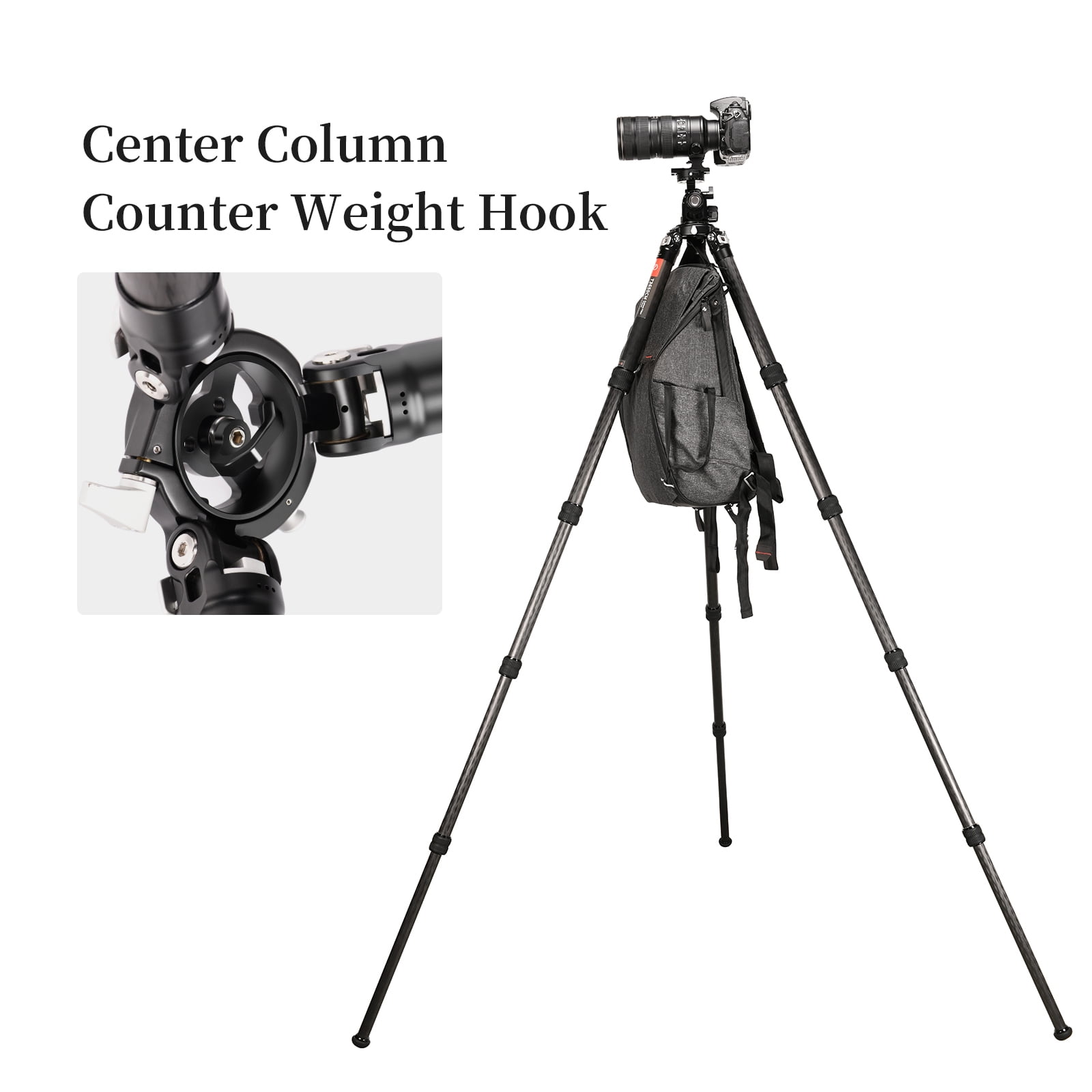 SUNWAYFOTO T3650CM Fiber Tripod for Video Camera Photography Weight Outdoor Tripod Waterproof,55.0lb Load