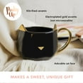 thumbnail image 3 of Pinky Up Chloe Cat Ceramic Coffee Mug, for Tea, Milk, or Matcha, 12oz Black, 3 of 6