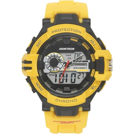 Armitron Men's Round Sport Yellow Watch