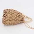 thumbnail image 3 of Nvzi Bolso de hombro tejido, bolso de mano tejido y bolso de cosméticos, bolso de mano tejido elegante para playa de verano, 4,72 x 4,72 x 7,08 pulgadas, color caqui, 3 of 4
